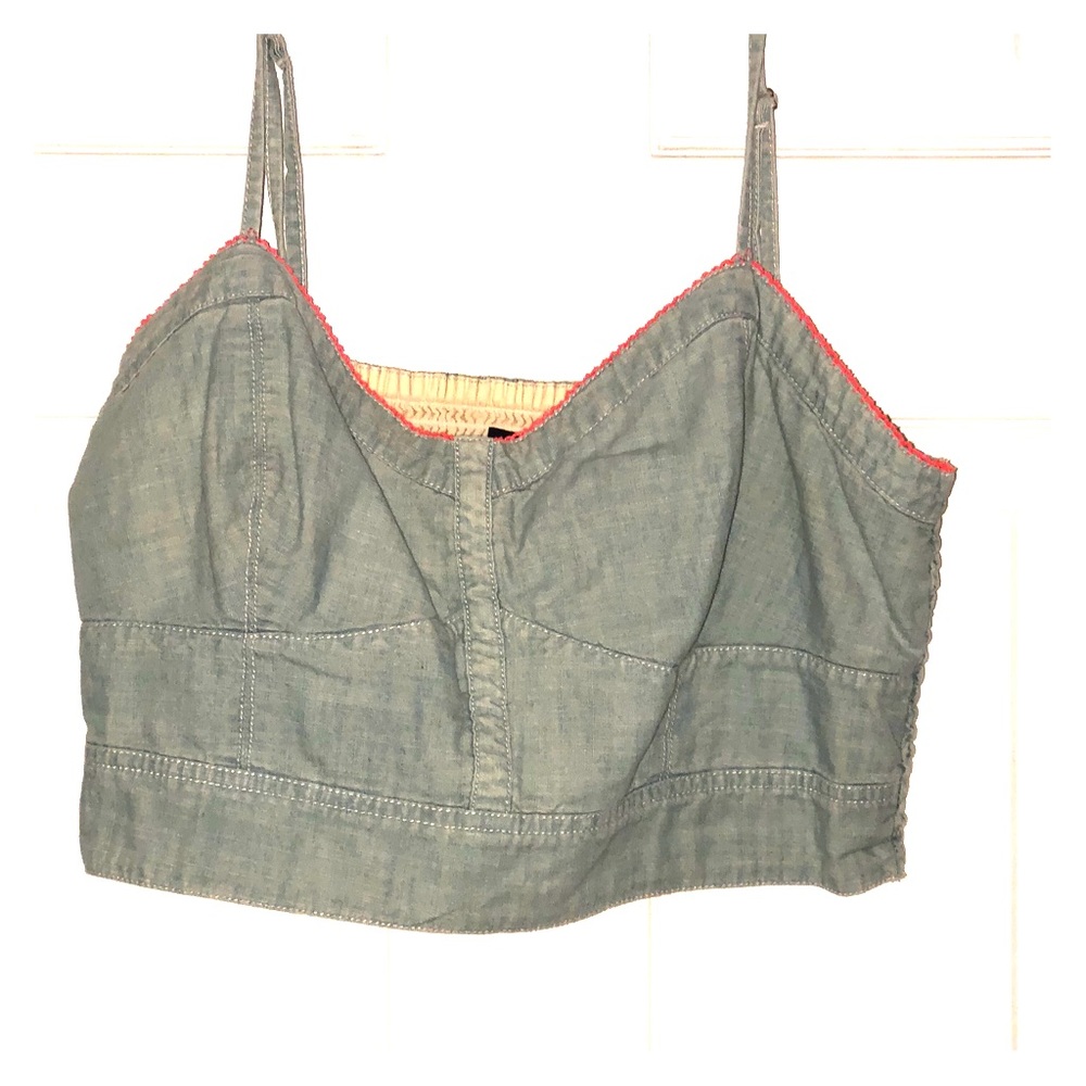 Blue crop top
